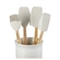 Set 3 Espátulas e 1 Pincel Craft com Porta Utensílios Classic Meringue Le Creuset