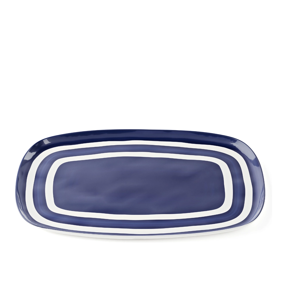 Bandeja Retangular Rasa em Melamina Riviera 50x34 cm Mediterranean Blue Guzzini