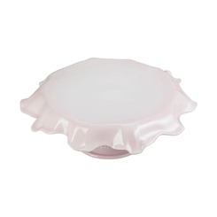 Suporte para Bolo de Cerâmica Ruffle 28 cm Shell Pink Le Creuset