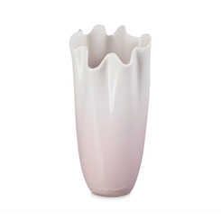 Vaso para Flores de Cerâmica Ruffle 2 Litros Shell Pink Le Creuset