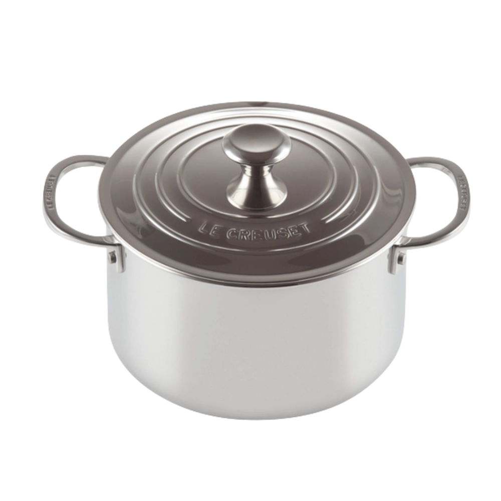 Caçarola Funda com Tampa em Aço Inox 3-Ply Signature 20 cm Le Creuset