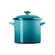 Stock Pot Pegador Aço Inox 7,6 Litros 22 cm Azul Caribe Le Creuset
