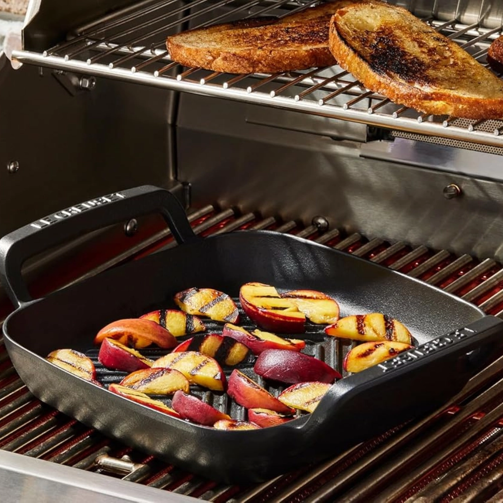 Grelha Quadrada com Alças Alpine 26 cm Preto Le Creuset
