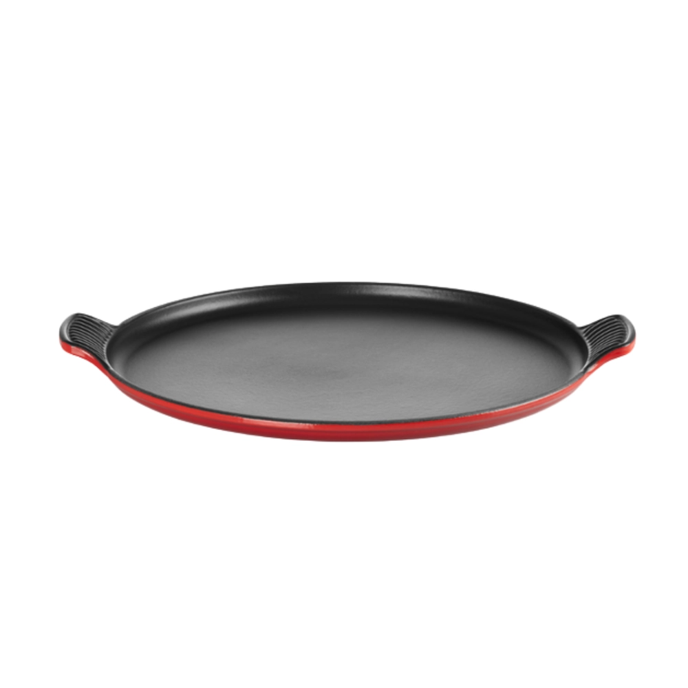 Grelha Redonda Lisa 32 cm Vermelha Le Creuset