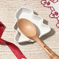 Descanso de Colher de Cerâmica Árvore de Natal 14 cm Branco Le Creuset
