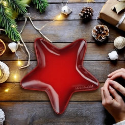 Prato de Cerâmica Estrela 20 cm Vermelho Le Creuset