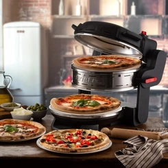 Forno de Pizza Elétrico Duplo 1800W 127V Preto Ariete