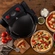 Forno de Pizza Elétrico Duplo 2100W 220V Preto Ariete