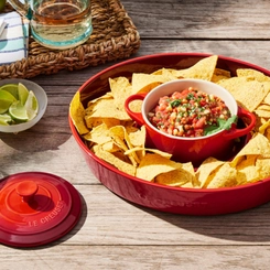 Prato para Aperitivos e Molhos Signature 34 cm Vermelho Le Creuset