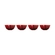 Set 4 Mini Pratos de Cerâmica Coração Vermelho Le Creuset