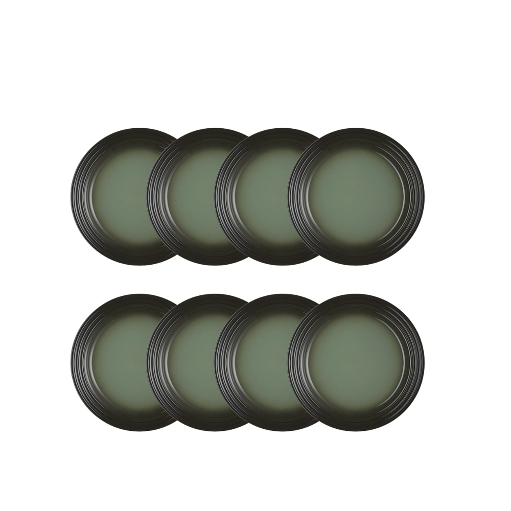 Jogo de 8 Pratos Rasos de Cerâmica 22 cm Thyme Le Creuset