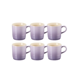 Jogo 6 Canecas de Chá de Cerâmica 350 ml Bluebell Roxo Le Creuset