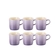 Jogo 6 Canecas de Chá de Cerâmica 350 ml Bluebell Roxo Le Creuset