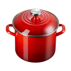 Stock Pot 7,6 Litros 22 cm Pegador Aço Inox Vermelho Le Creuset