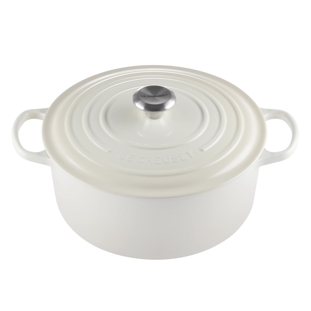 Panela Redonda Signature 30 cm Meringue Le Creuset