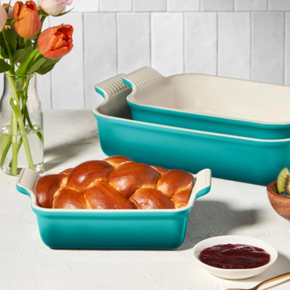 Jogo Completo de Travessas Heritage Bleu Riviera Le Creuset