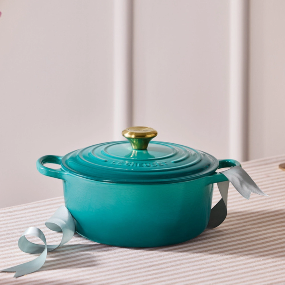 Panela Redonda Signature 22 cm Bleu Riviera Le Creuset