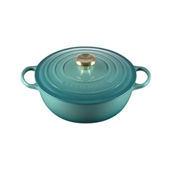 Panela Marmita Signature 26 cm Bleu Riviera Le Creuset