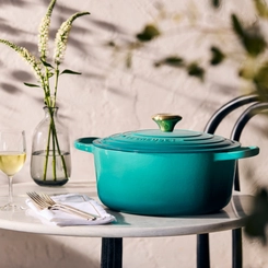 Panela Redonda Signature 26 cm Bleu Riviera Le Creuset