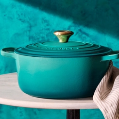 Panela Redonda Signature 28 cm Bleu Riviera Le Creuset