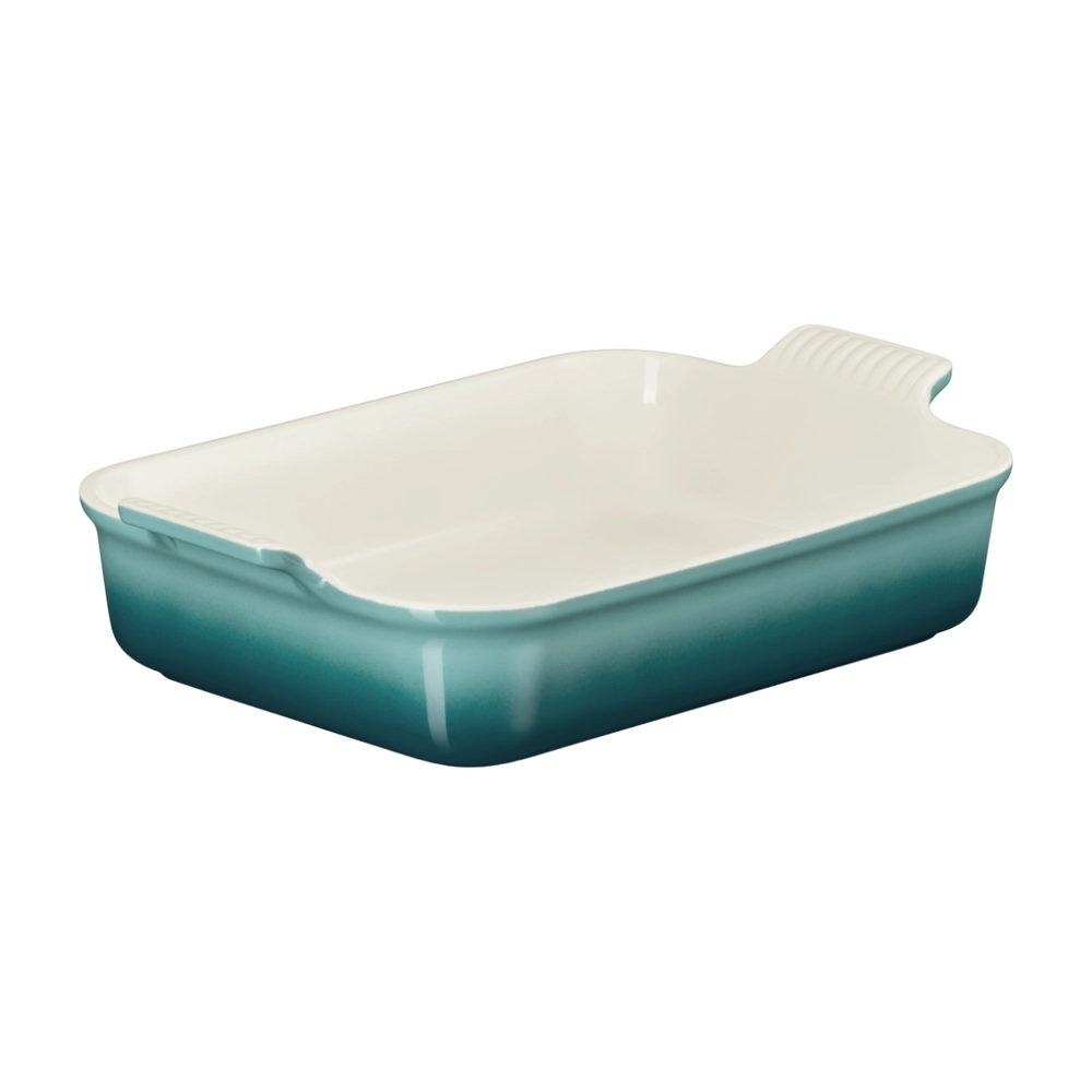 Travessa Retangular de Cerâmica Heritage 26 cm Bleu Riviera Le Creuset