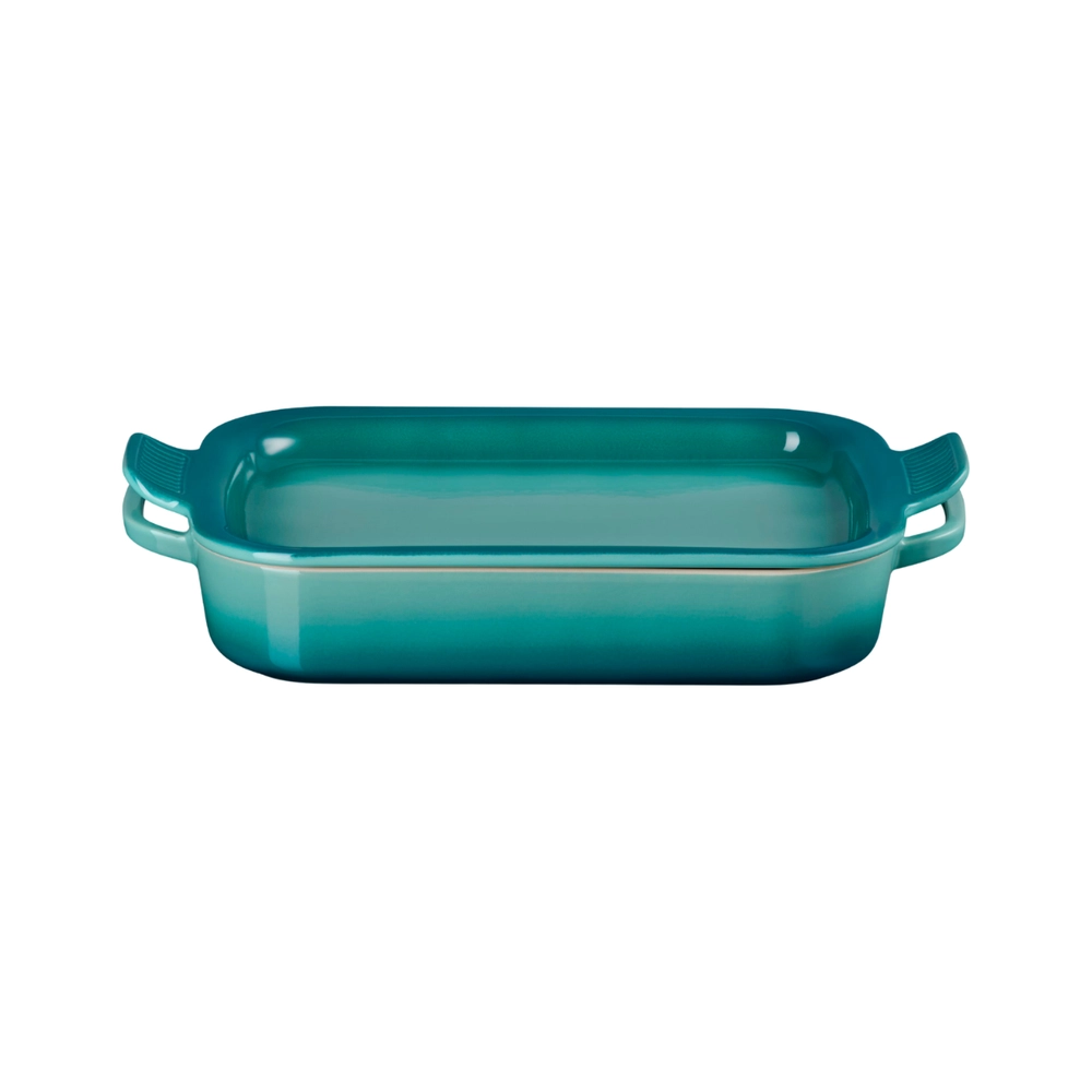 Travessa Retangular com Tampa Prato 31 cm Bleu Riviera Le Creuset