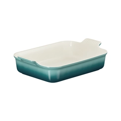 Travessa Retangular de Cerâmica Heritage 19 cm Bleu Riviera Le Creuset