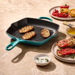 Grelha Quadrada Signature 26 cm Bleu Riviera Le Creuset