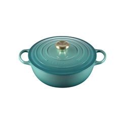 Panela Marmita Signature 22 cm Bleu Riviera Le Creuset