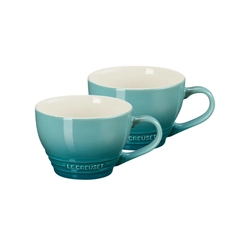 Jogo 2 Canecas Bistrô de Cerâmica 400 ml Bleu Riviera Le Creuset