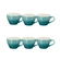 Jogo 6 Canecas Bistrô de Cerâmica 400 ml Bleu Riviera Le Creuset
