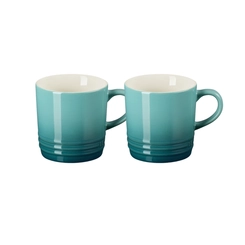 Jogo 2 Canecas Cappuccino de Cerâmica 200 ml Bleu Riviera Le Creuset