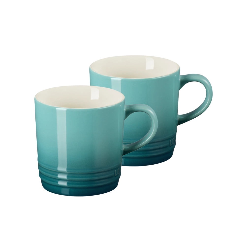 Jogo 2 Canecas de Chá de Cerâmica 350 ml Bleu Riviera Le Creuset