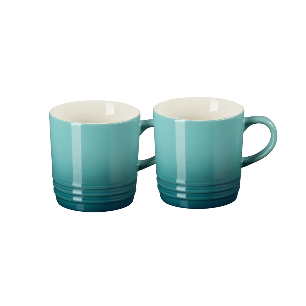 Jogo 2 Canecas Espresso de Cerâmica 100 ml Bleu Riviera Le Creuset