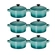Jogo 6 Mini Cocotte de Cerâmica 10 cm Bleu Riviera Le Creuset