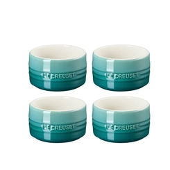 Jogo de 4 Ramekins de Cerâmica 200 ml Bleu Riviera Le Creuset