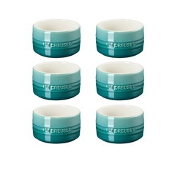 Jogo de 6 Ramekins de Cerâmica 200 ml Bleu Riviera Le Creuset