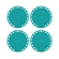 Kit de 4 Suportes de Silicone Bleu Riviera Le Creuset