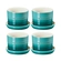 Kit 4 Vasos para Ervas com Bandeja 14 cm de Cerâmica Bleu Riviera Le Creuset