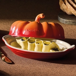 Manteigueira de Cerâmica Abóbora Laranja Le Creuset