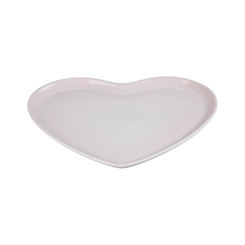 Bandeja de Servir em Cerâmica Coração 32 cm Shell Pink Le Creuset