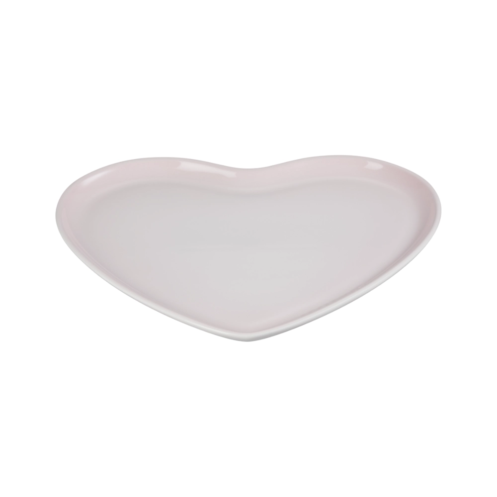 Bandeja de Servir em Cerâmica Coração 32 cm Shell Pink Le Creuset
