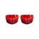 Set 2 Ramekin de Cerâmica Coração Vermelho Le Creuset