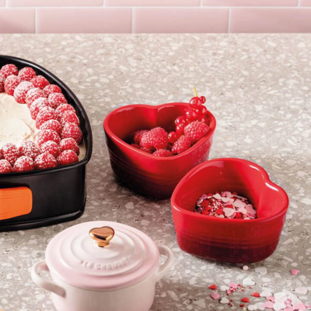 Set 2 Ramekin de Cerâmica Coração Vermelho Le Creuset