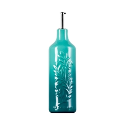 Porta Óleo de Cerâmica Olive Branch 600 ml Bleu Riviera Le Creuset