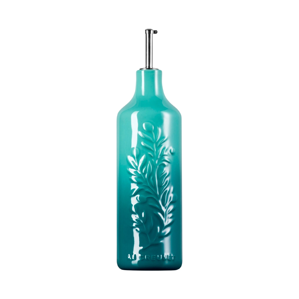 Porta Óleo de Cerâmica Olive Branch 600 ml Bleu Riviera Le Creuset
