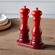 Kit Moedores de Sal e Pimenta com Bandeja Vermelho Le Creuset
