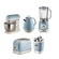 Kit 5 Eletroportáteis de Cozinha 220V Vintage Azul Celeste Ariete