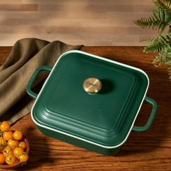 Travessa Quadrada com Tampa San Francisco 2,9 Litros Forêt Le Creuset