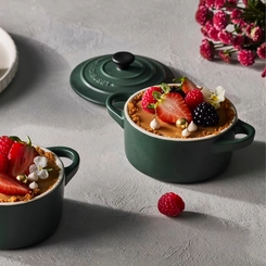 Mini Cocotte de Cerâmica Botão Preto 10 cm Forêt Le Creuset